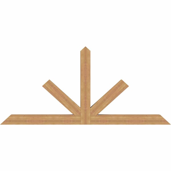 Ekena Millwork Saratoga Timber Gable Bracket, Western Red Cedar, 96"W x 44"H x 5 1/2"D x 5 1/2"F, 11/12 Pitch GBW096X44X0606SAR00SWR - main